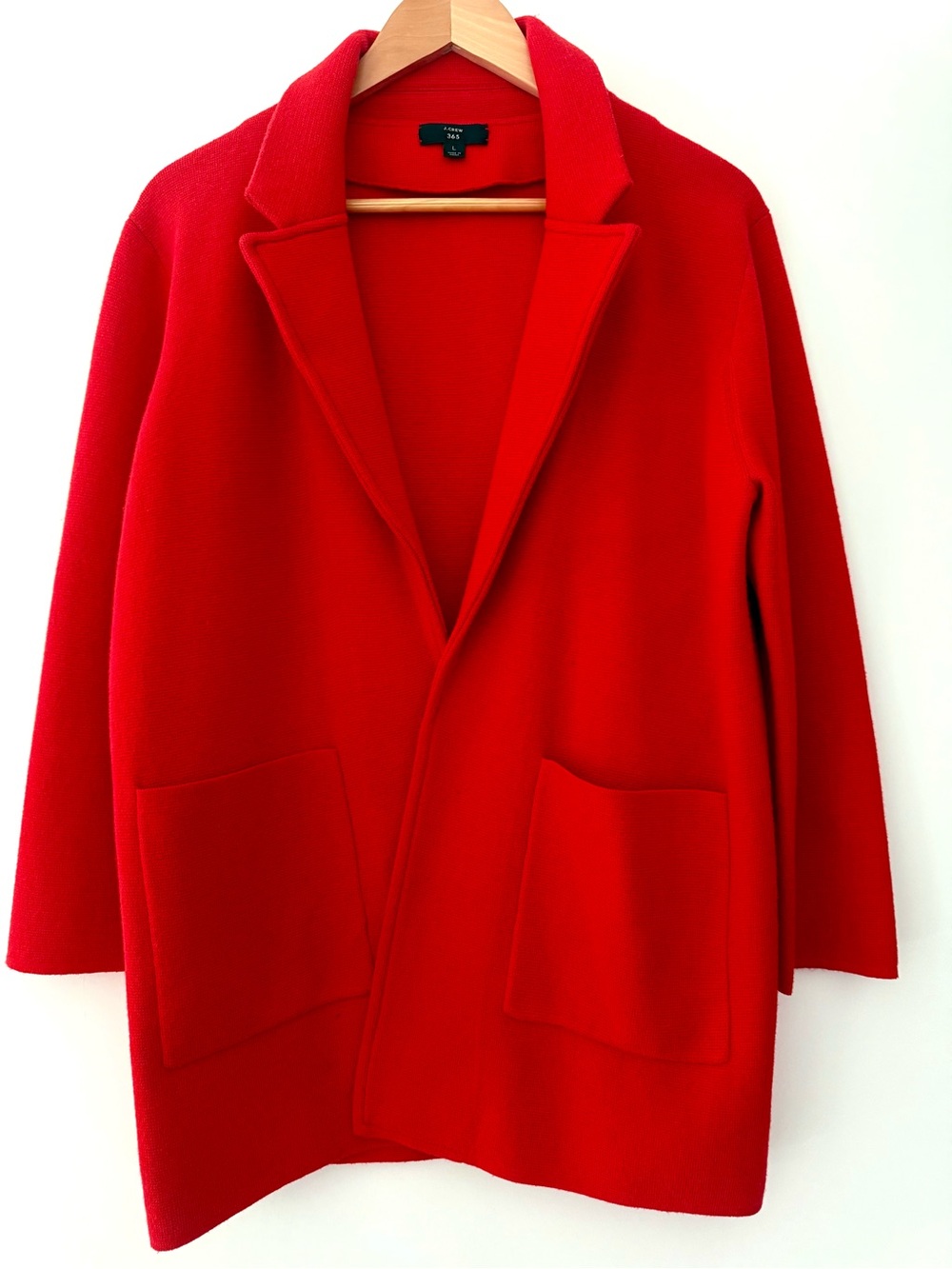 J. Crew Red Open-Front Blazer